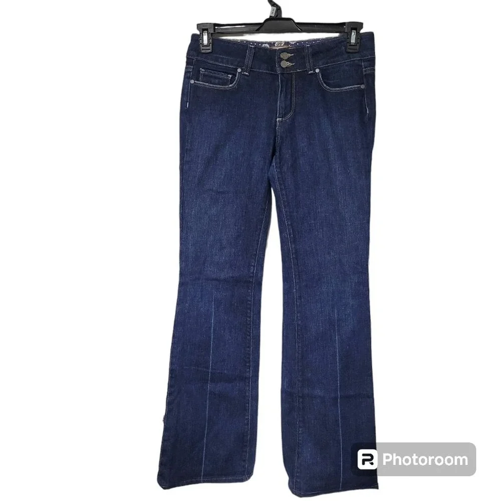 Paige Hidden Hills Bootcut Western Premium Blue Denim Jeans Size 29‎